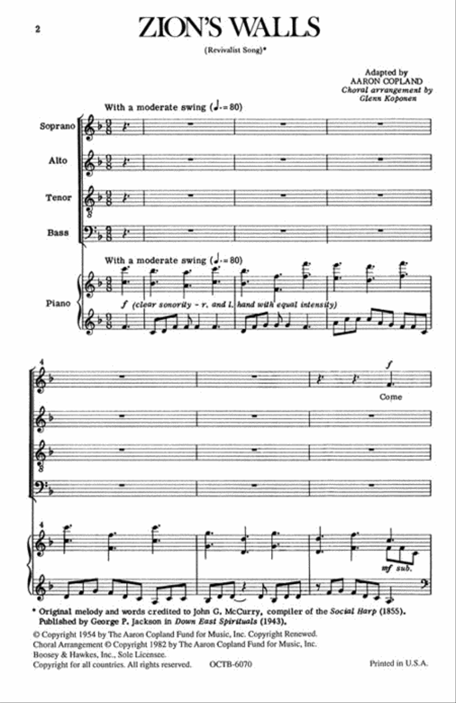 Zion's Walls Zion's Walls 4-Part scores gallery preview page 2