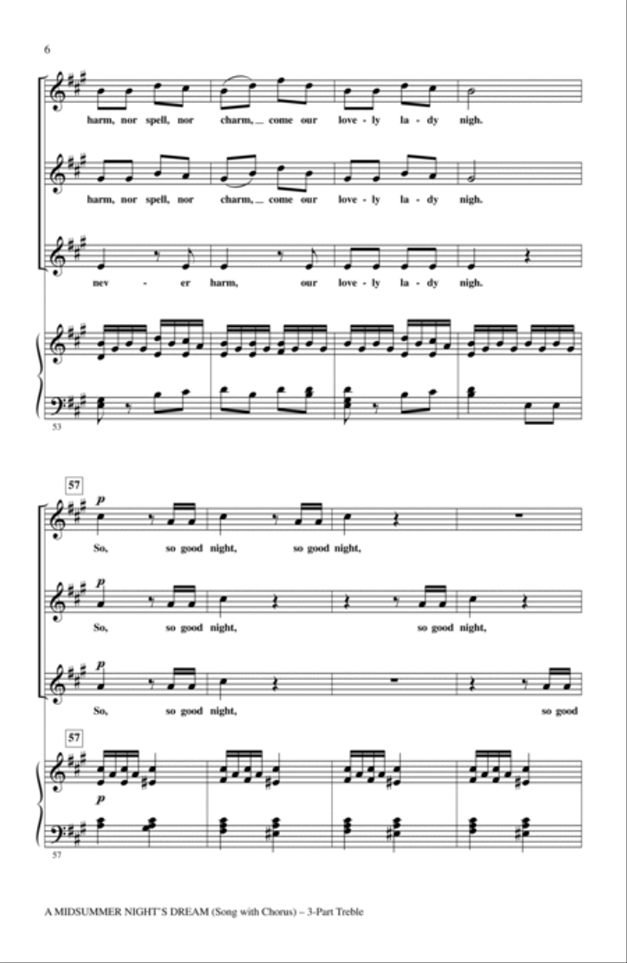 A Midsummer Night's Dream Overture, Excerpt 3-Part scores gallery preview page 5