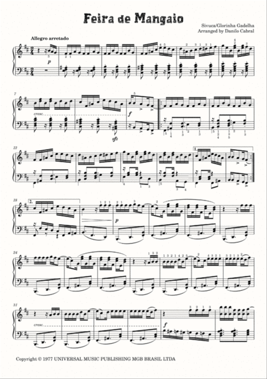 Feira De Mangaio Feira De Mangaio Piano Solo scores gallery preview page 2