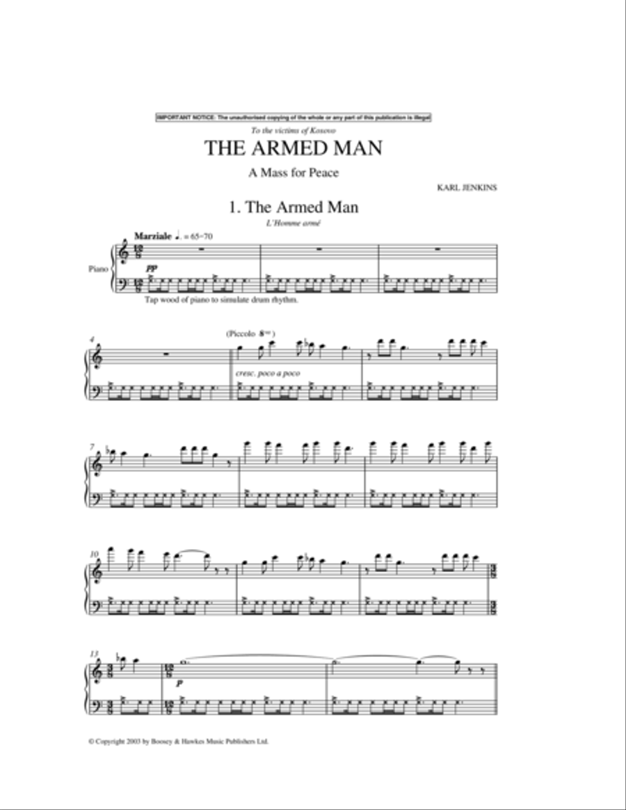 The Armed Man: A Mass For Peace 4-Part scores gallery preview page 2