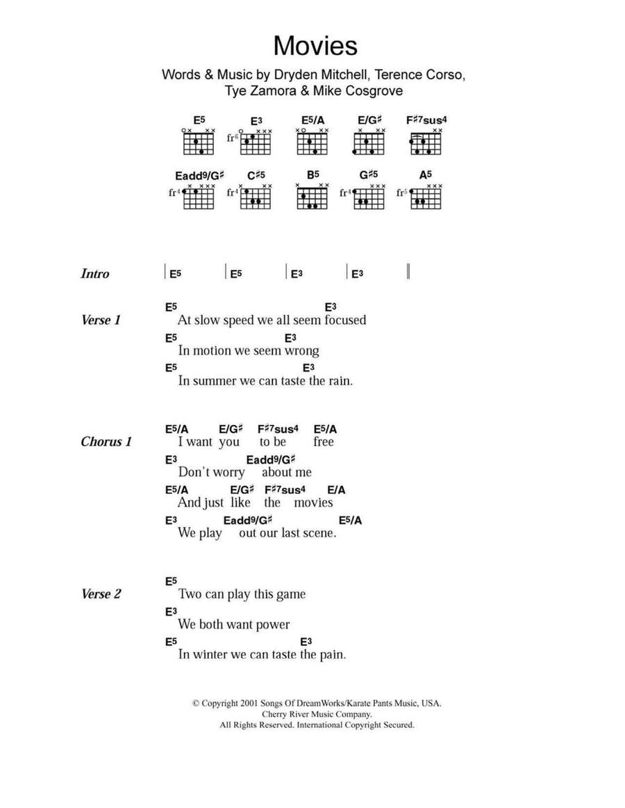 Movies Movies Acoustic Guitar scores gallery preview page 1