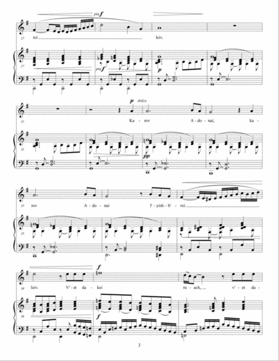 Karov Adonai (Psalm 34) Voice scores gallery preview page 4