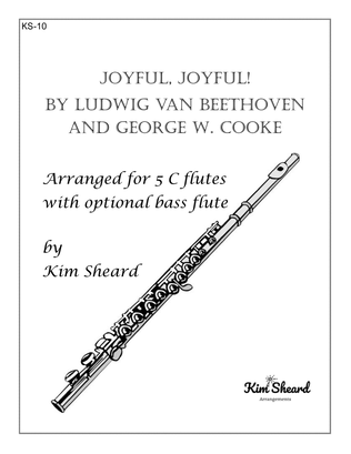 Joyful, Joyful! arranged for 5 C flutes and optional bass flute