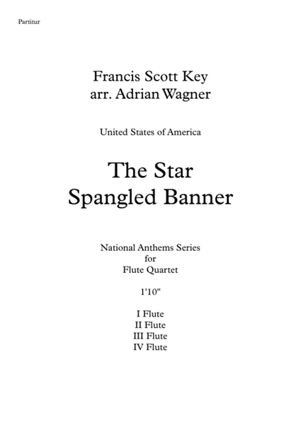 "The Star Spangled Banner" Flute Quartet arr. Adrian Wagner image number null