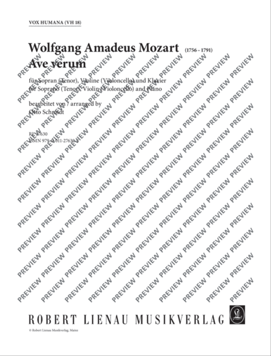 Ave verum Cello scores gallery preview page 2
