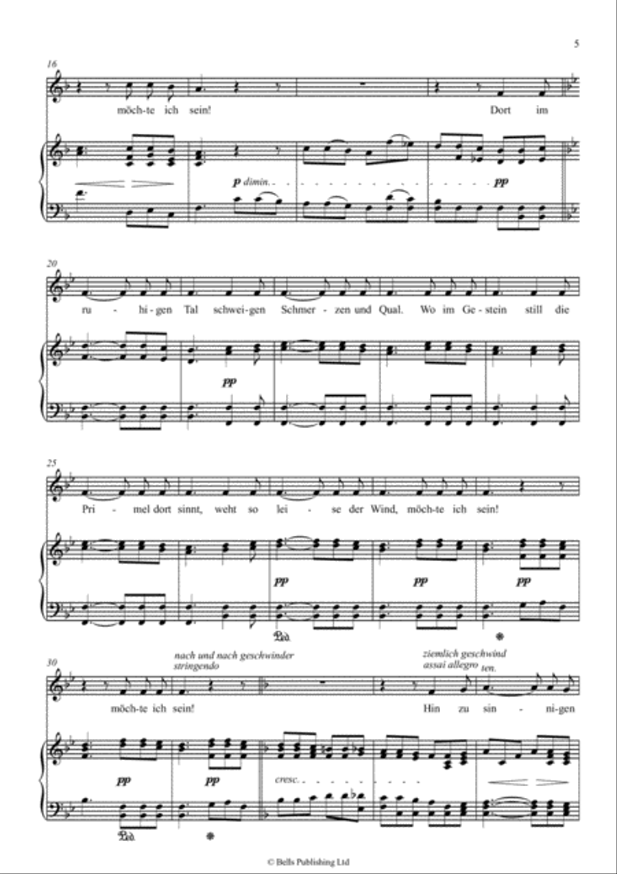 An die ferne Geliebte, Op. 98 (D-flat Major) Voice Solo scores gallery preview page 5