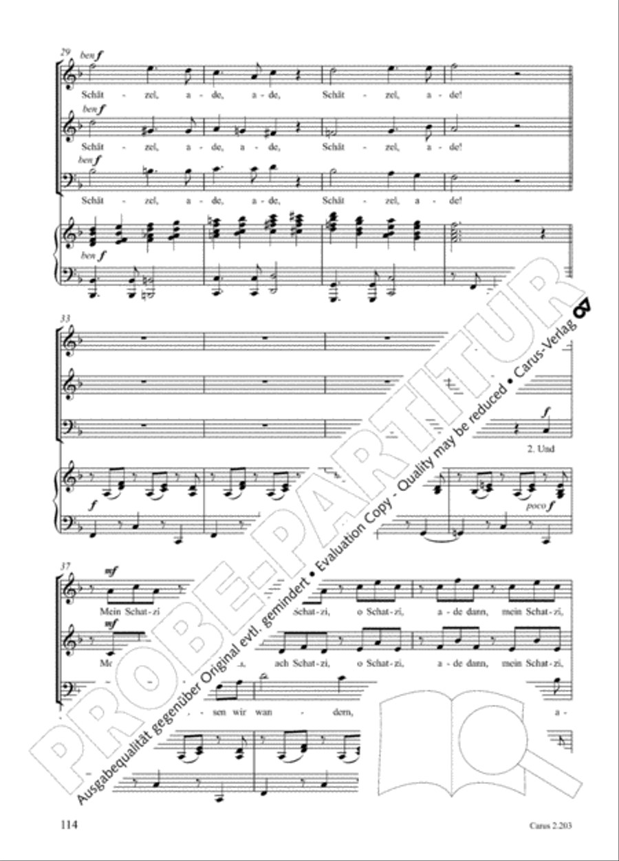 Loreley. Folk songs for choir (Loreley. Volkslieder fur Chor) Choir scores gallery preview page 119