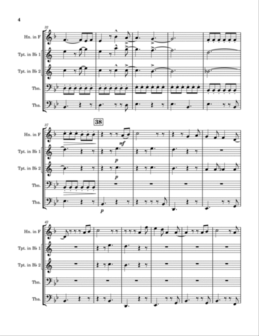 Until I Found You Brass Quintet scores gallery preview page 4