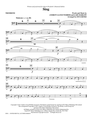 Sing (Queen Elizabeth Diamond Jubilee) - Trombone