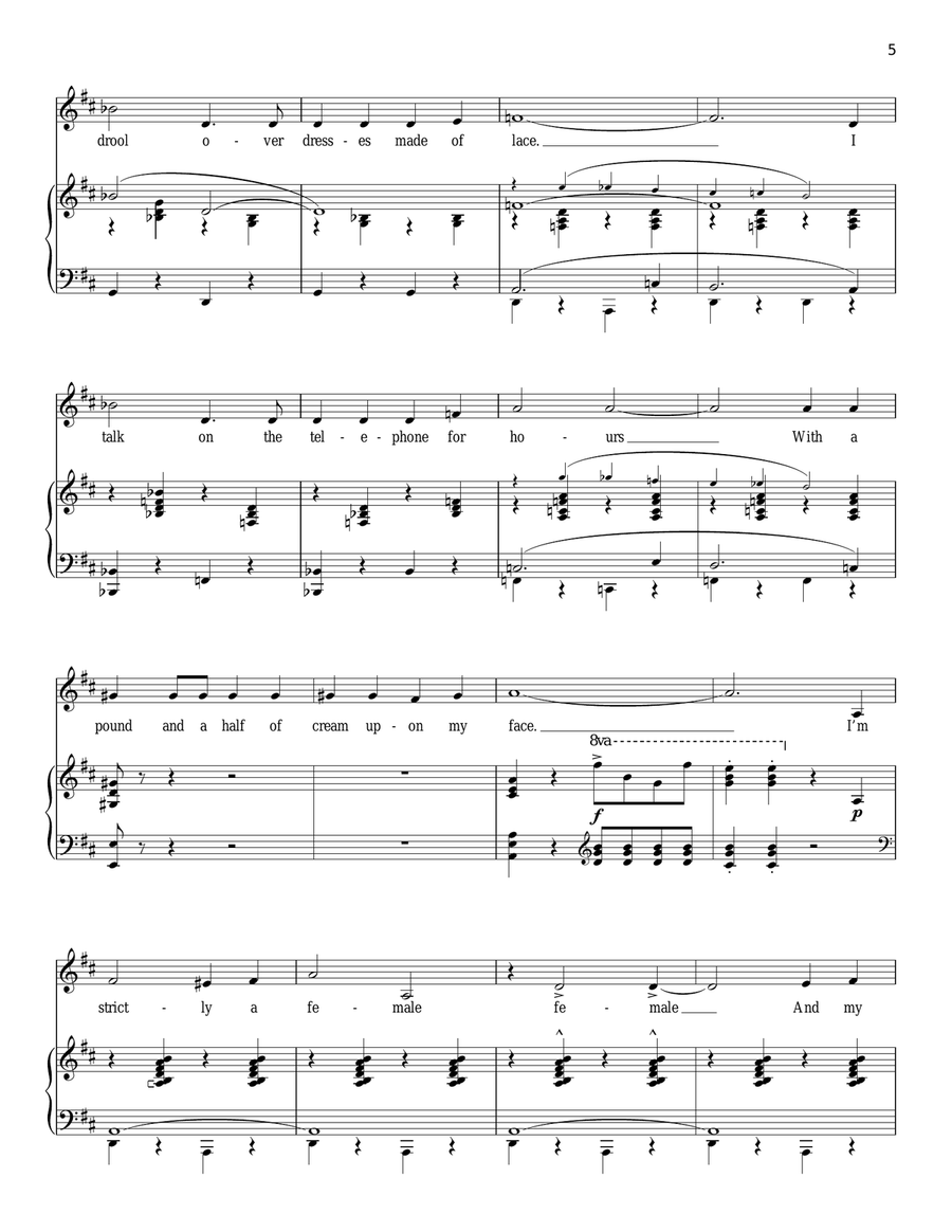 I Enjoy Being A Girl Piano, Vocal, Guitar scores gallery preview page 5