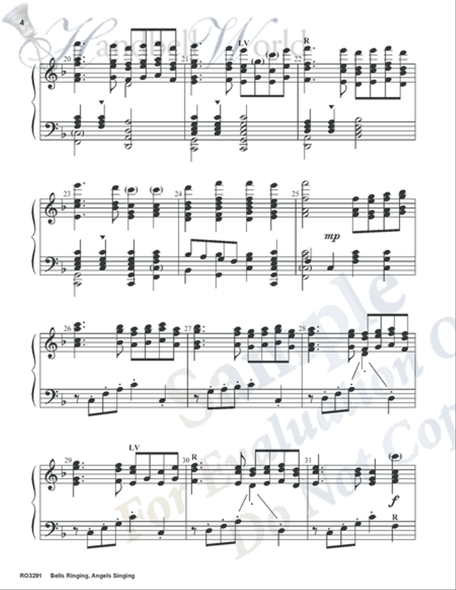 Bells Ringing Angels Singing 5-Octaves scores gallery preview page 3