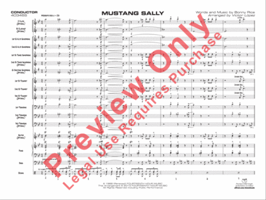 Mustang Sally Mustang Sally Jazz Ensemble scores gallery preview page 4