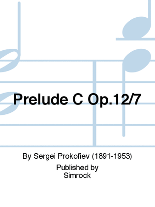 Book cover for Prelude In C Op. 12 No. 7