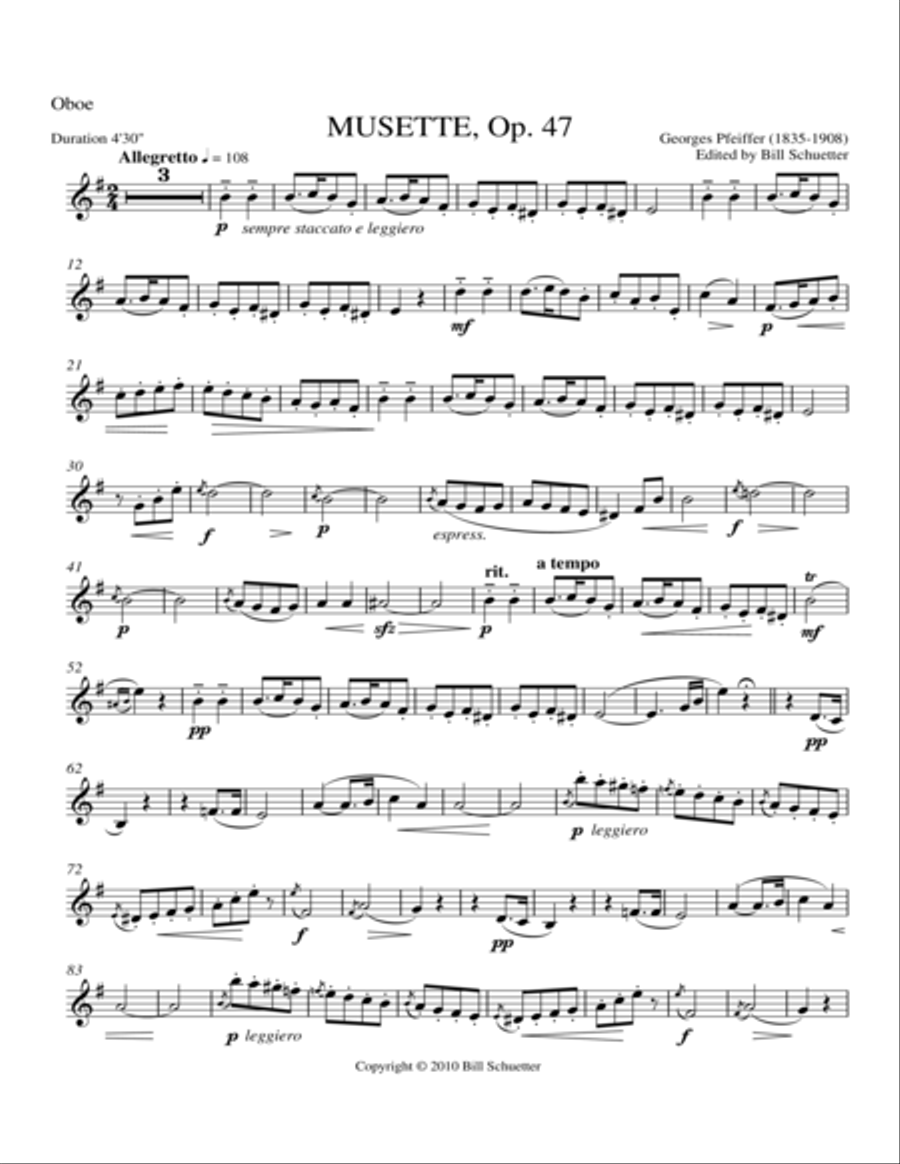 Musette, Op. 47 Woodwind Trio scores gallery preview page 2