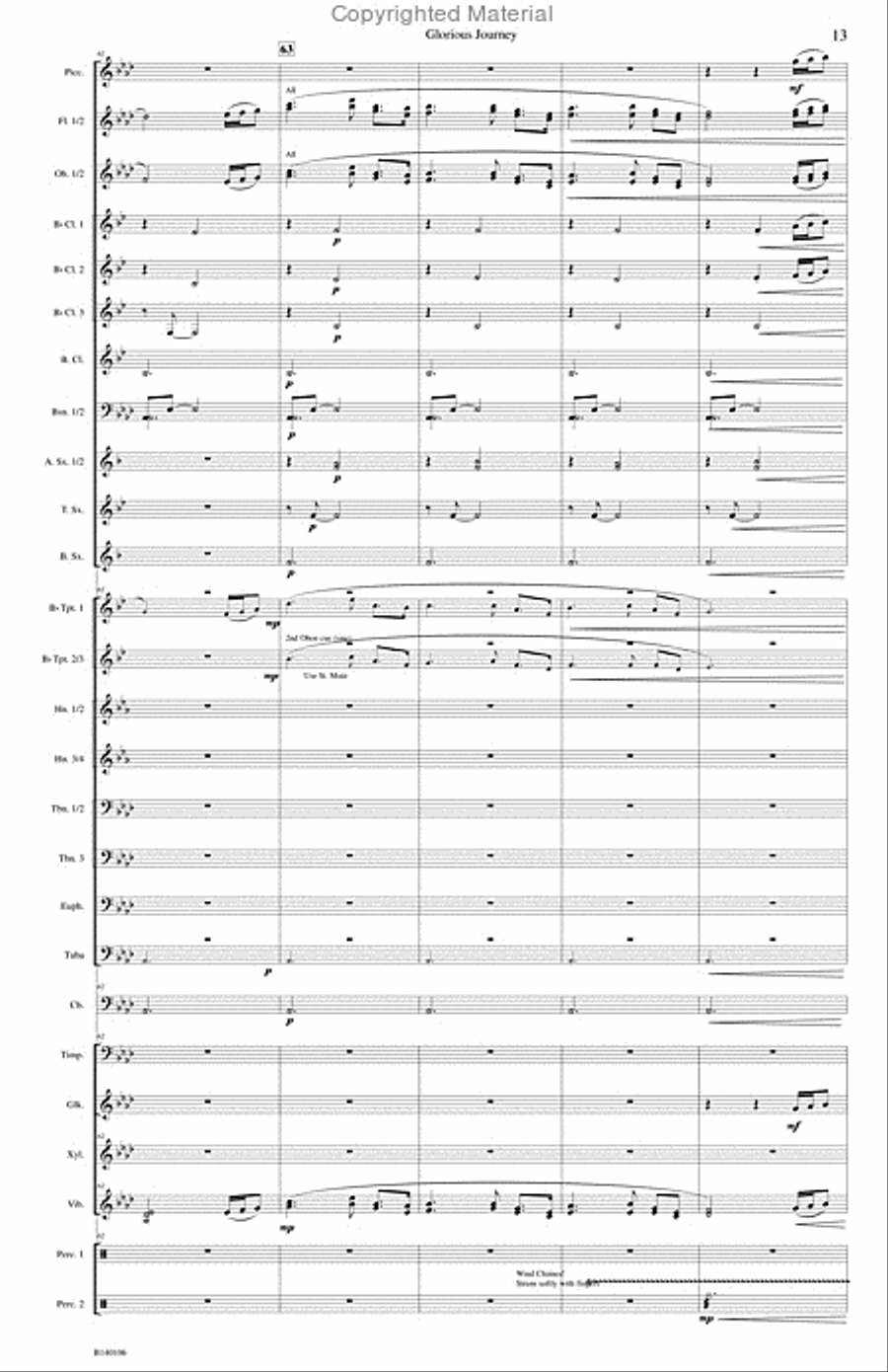Glorious Journey Glorious Journey Concert Band scores gallery preview page 16