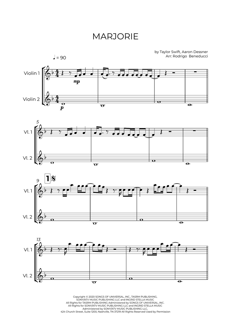 Marjorie String Duet scores gallery preview page 2