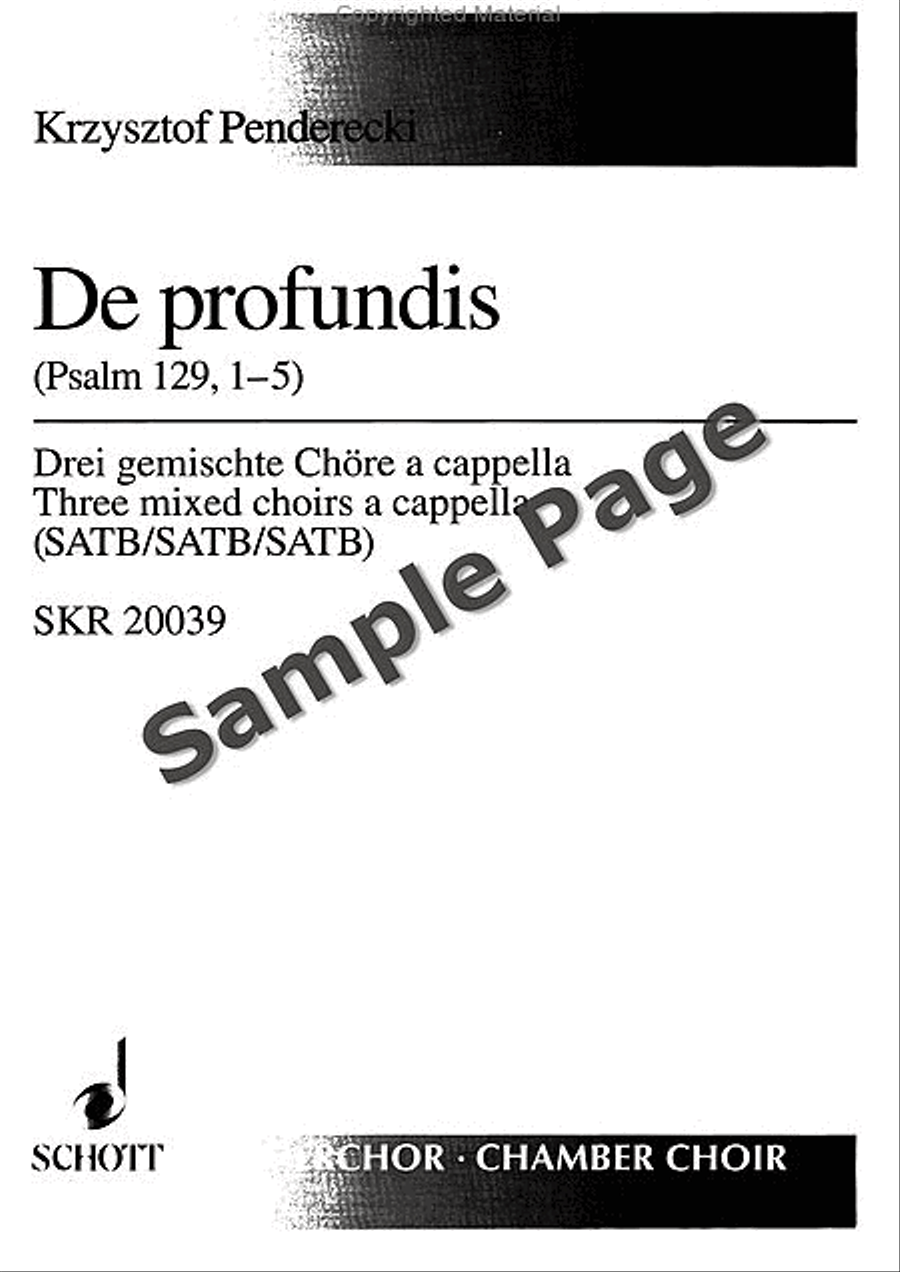 De Profundis De Profundis 4-Part scores gallery preview page 2