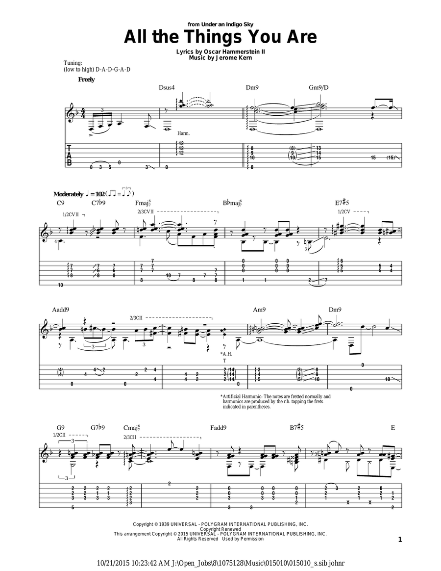 All The Things You Are All The Things You Are Acoustic Guitar scores gallery preview page 1