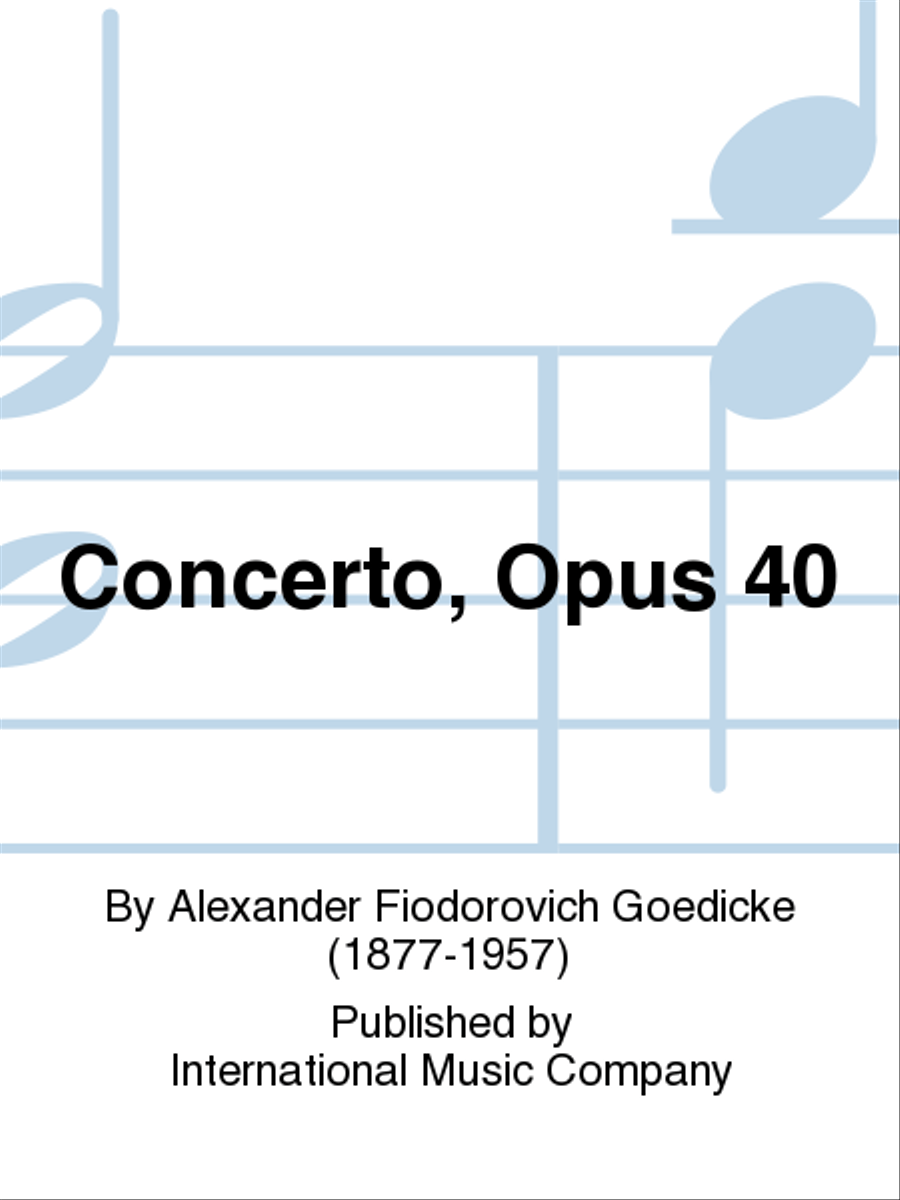 Concerto, Opus 40 Concerto, Opus 40 Horn scores gallery preview page 1