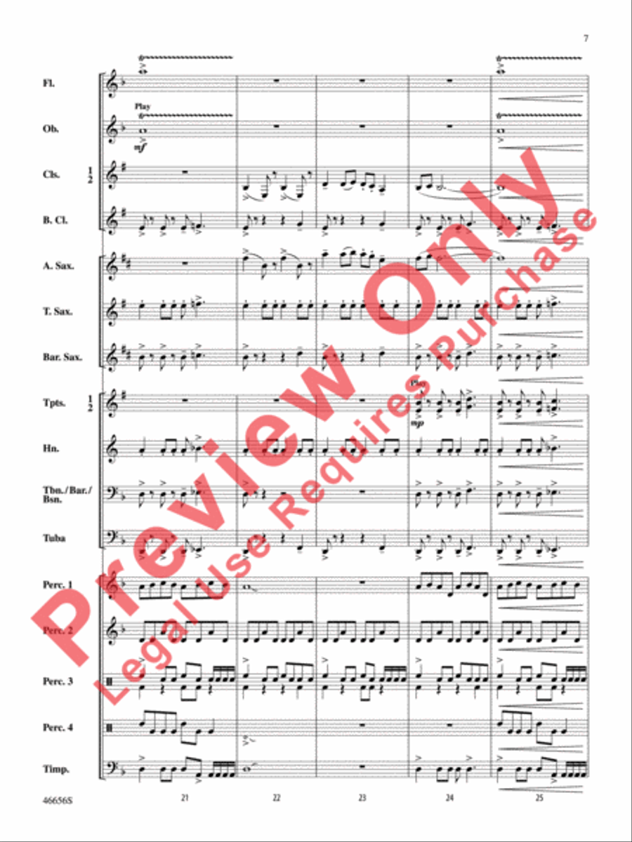 Cha'La Concert Band scores gallery preview page 8