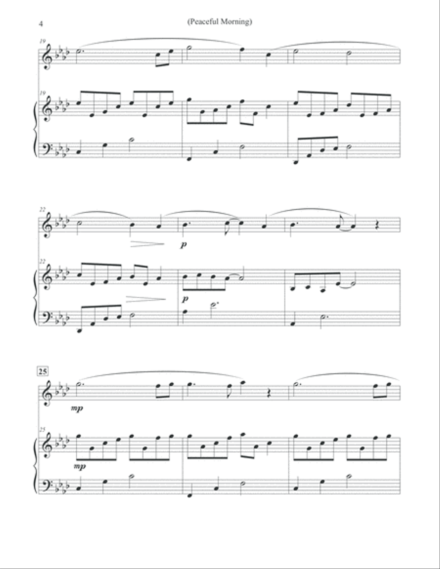 Peaceful Morning - Oboe & Piano Piano scores gallery preview page 4