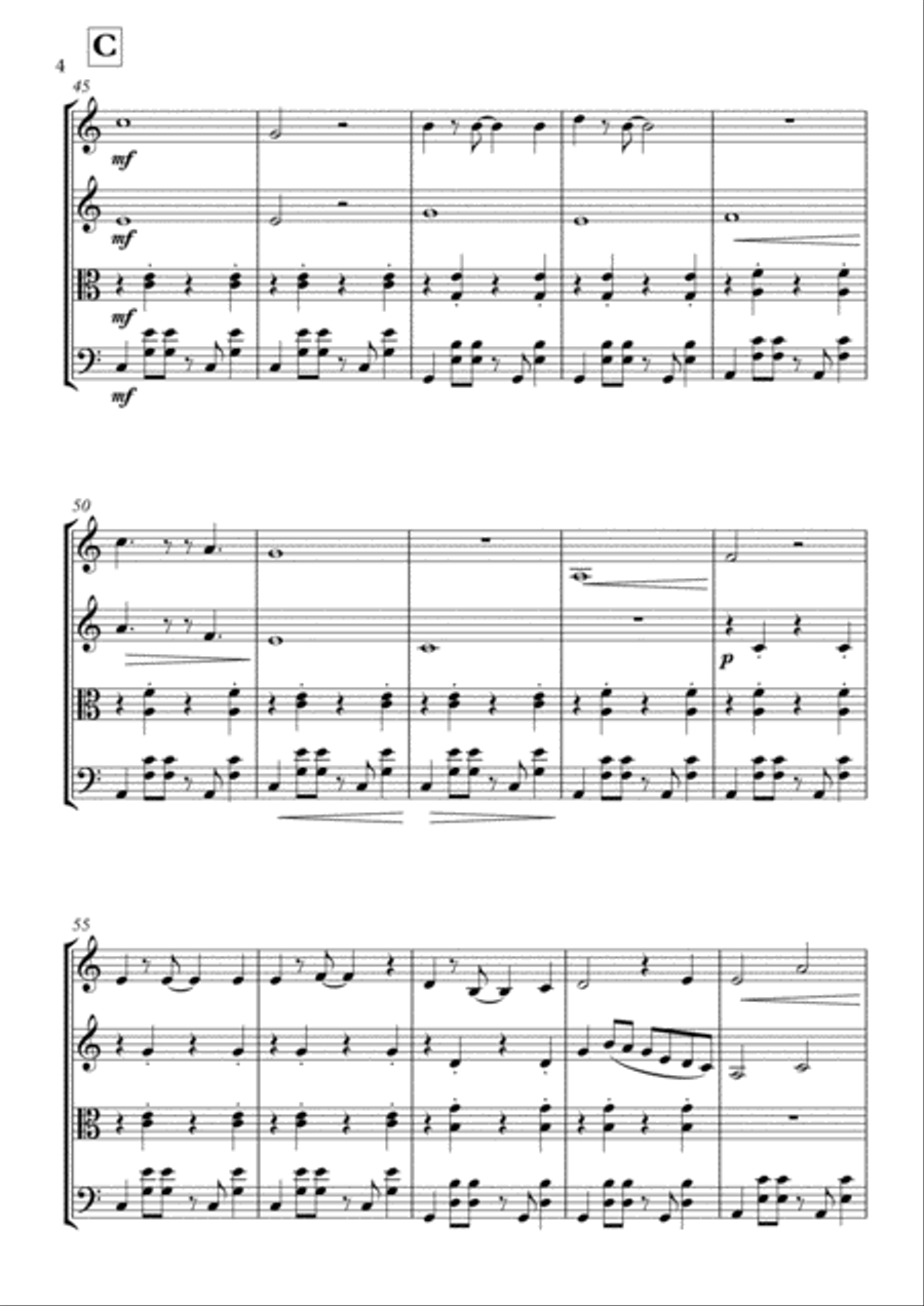 Over The Rainbow String Quartet scores gallery preview page 5