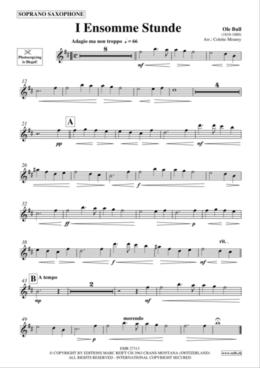I Ensomme Stunde I Ensomme Stunde Soprano Saxophone scores gallery preview page 2