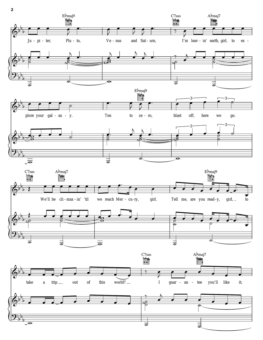 Sex Planet Piano, Vocal, Guitar scores gallery preview page 2