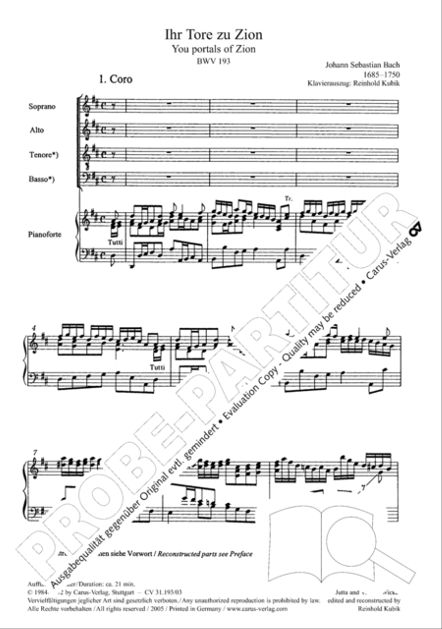 You portals of Zion (Ihr Tore zu Zion) SA scores gallery preview page 5