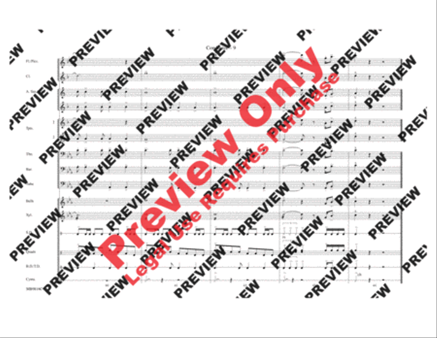 Gonna Fly Now (Theme from Rocky) Marching Band scores gallery preview page 19