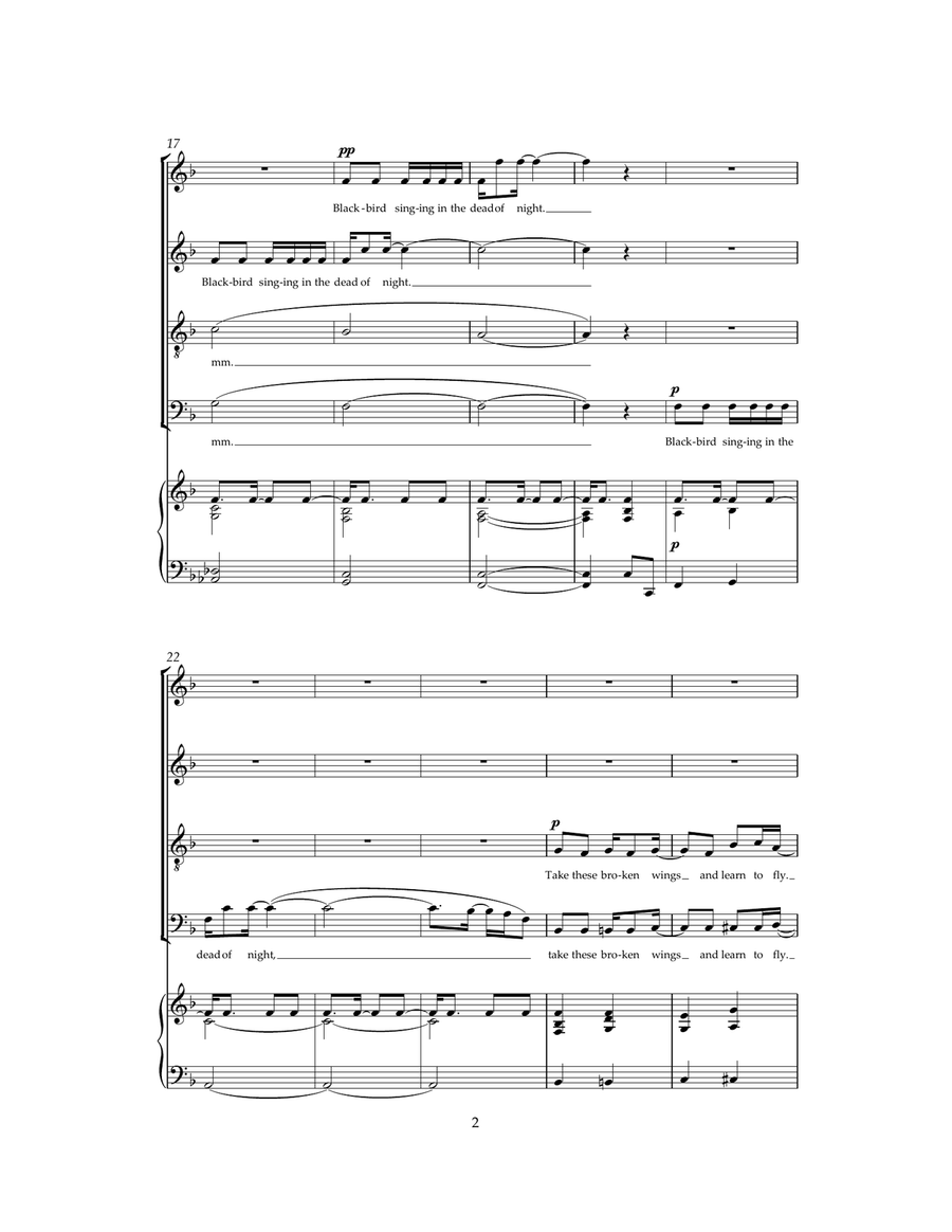 Blackbird 4-Part scores gallery preview page 2