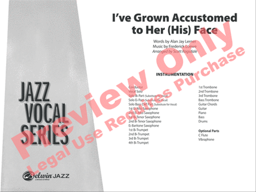 I've Grown Accustomed to Her (His) Face Jazz Ensemble scores gallery preview page 2