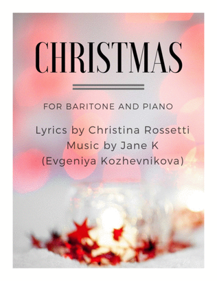 Book cover for Christmas (for baritone and piano)