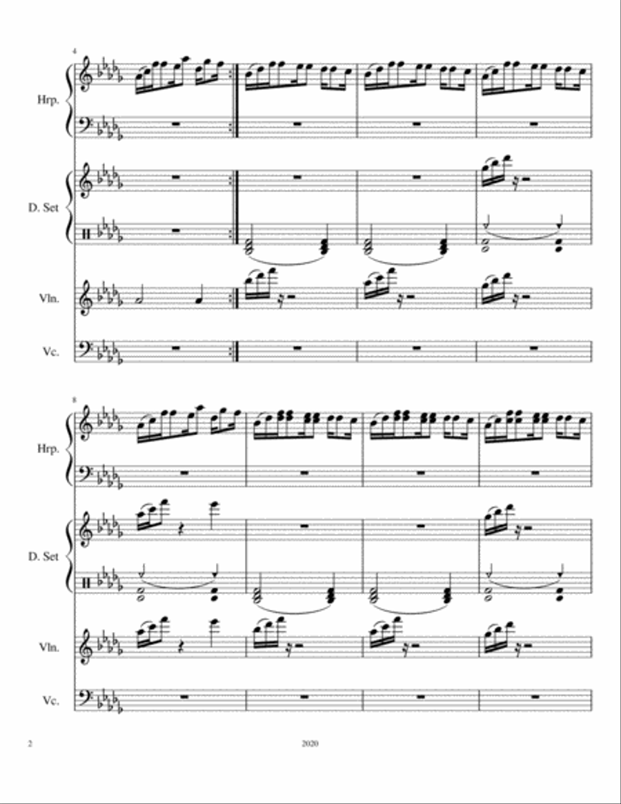 Moonlight - Beautiful Insanity (Elijah Jones/ Various Sheet Music) Percussion Ensemble scores gallery preview page 2