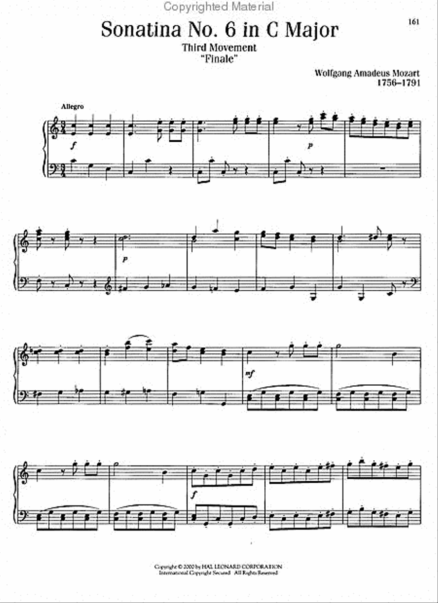 Mozart Piano Solo scores gallery preview page 5