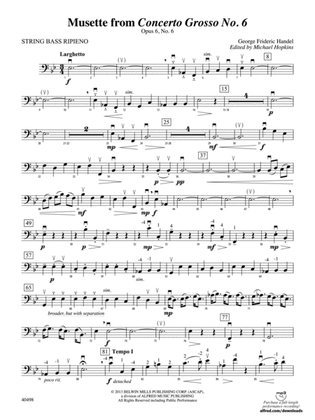 Musette from Concerto Grosso No. 6: Bass Ripieno