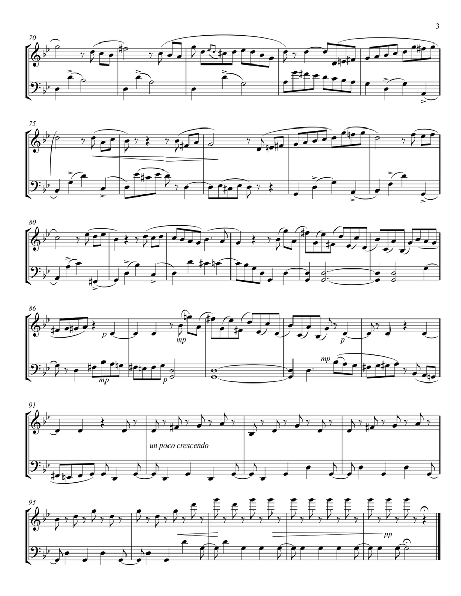 2 Violin & Cello duets by Tchaikovsky String Duet scores gallery preview page 3