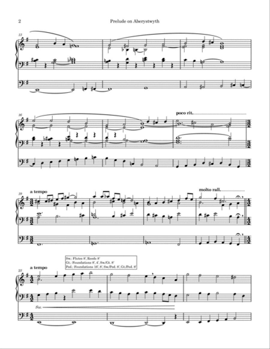 Prelude on Aberystwyth (Jesus, Lover of My Soul) Organ Solo scores gallery preview page 2