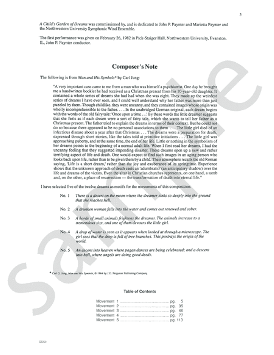 A Child's Garden of Dreams Concert Band scores gallery preview page 4
