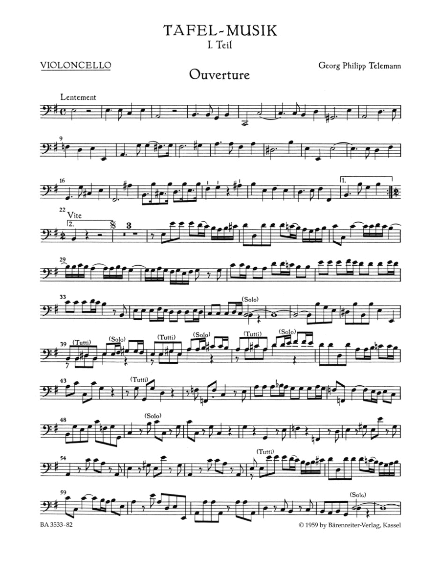 Ouverture and Conclusion for two Flutes, Strings and Basso continuo e minor Flute scores gallery preview page 1