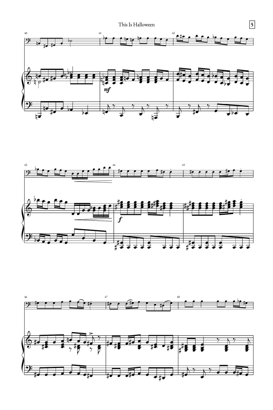 This Is Halloween Bassoon scores gallery preview page 5