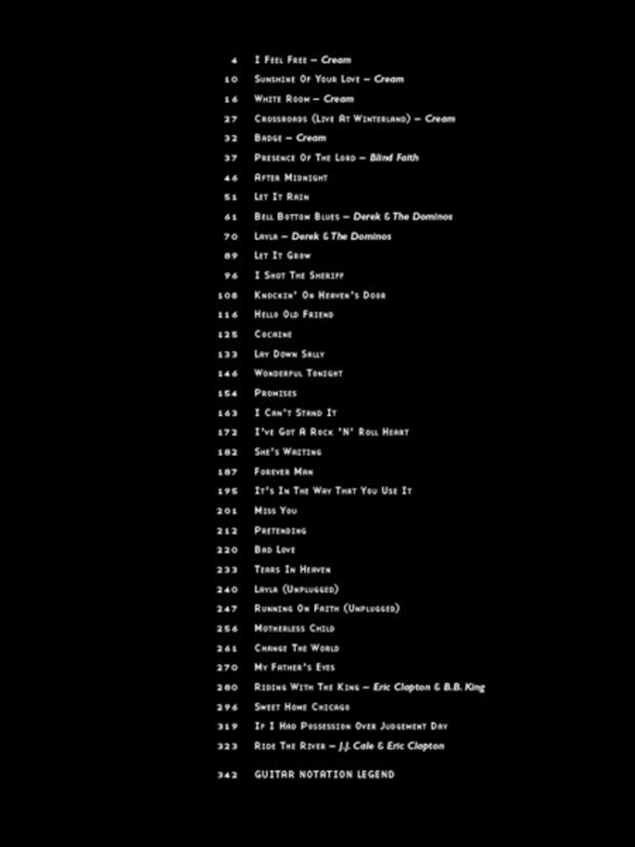 Eric Clapton – Complete Clapton Electric Guitar scores gallery preview page 2