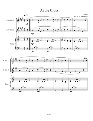 Book cover for At the Cross (alto sax duet) with optional piano accompaniment
