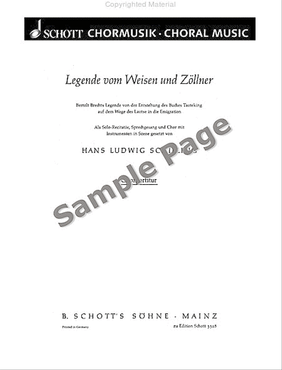 Legende Vom Weisen Score 4-Part scores gallery preview page 2