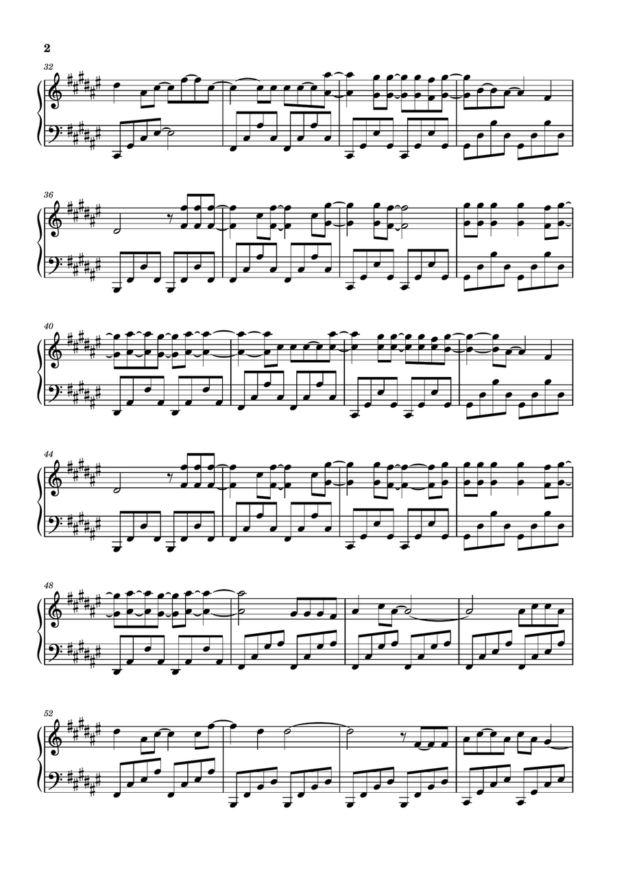 Believe Believe Piano Solo scores gallery preview page 2