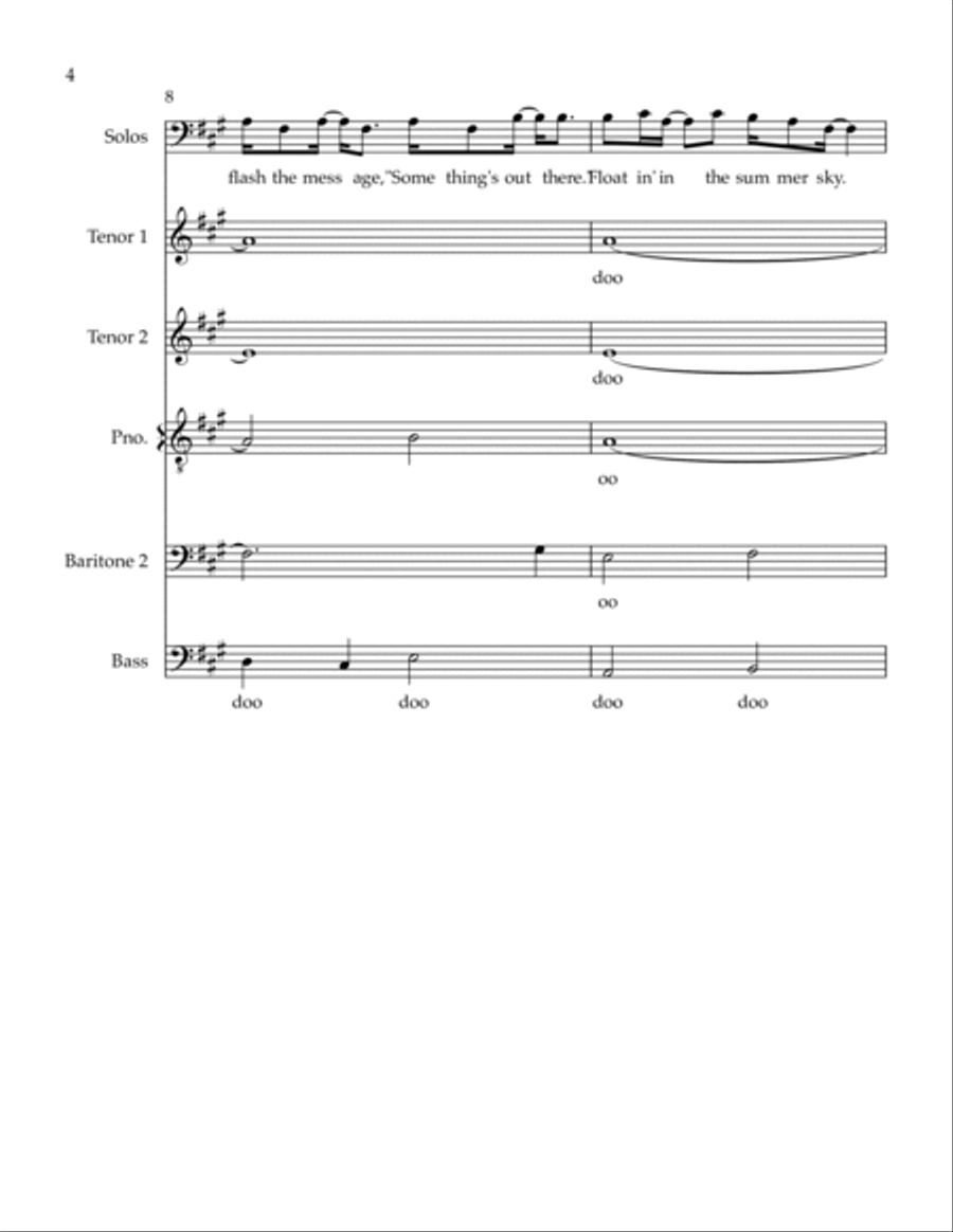 99 Red Balloons (99 Luftballons) A Cappella scores gallery preview page 4