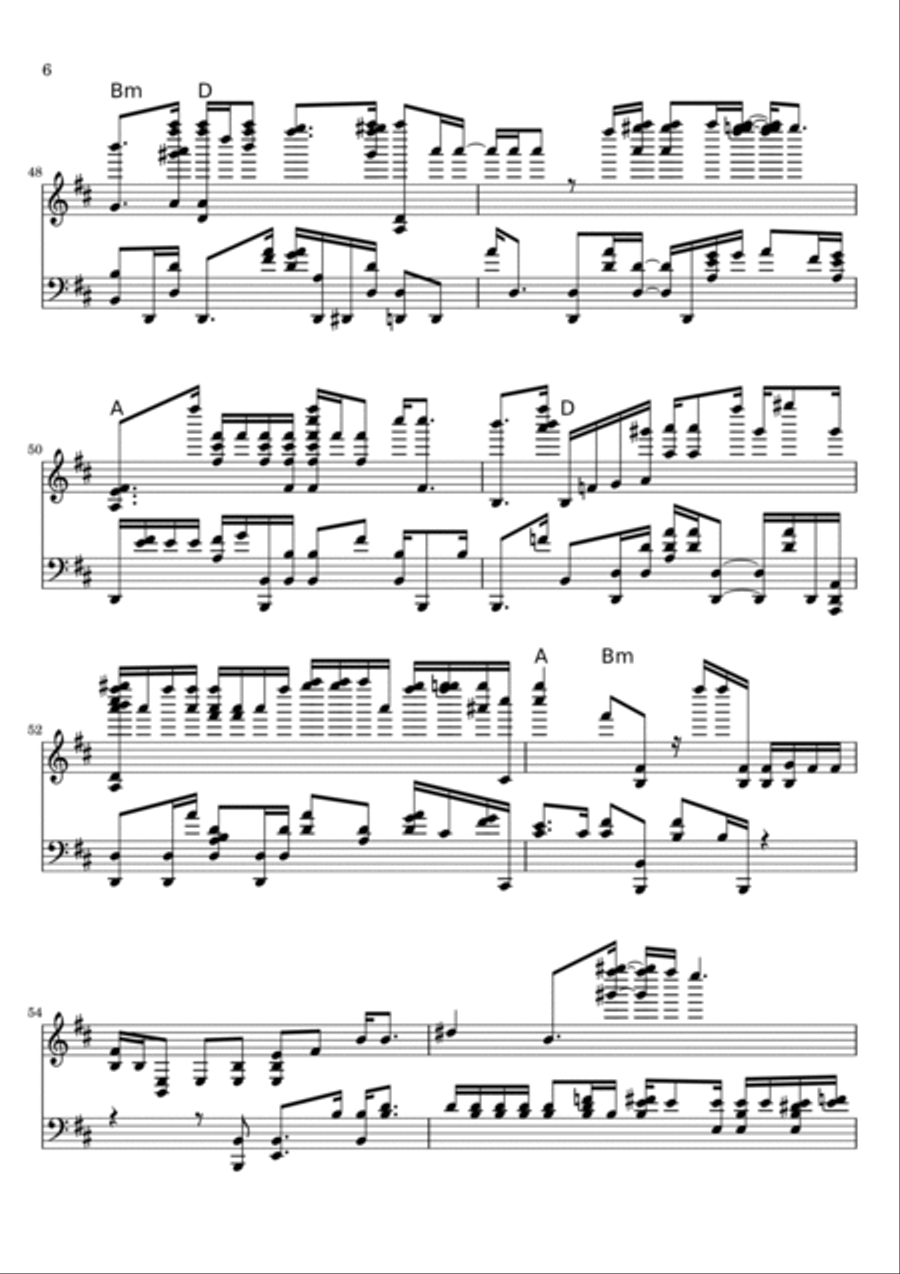 Hesretindeyem(I am in a sorrow) Piano Solo scores gallery preview page 6