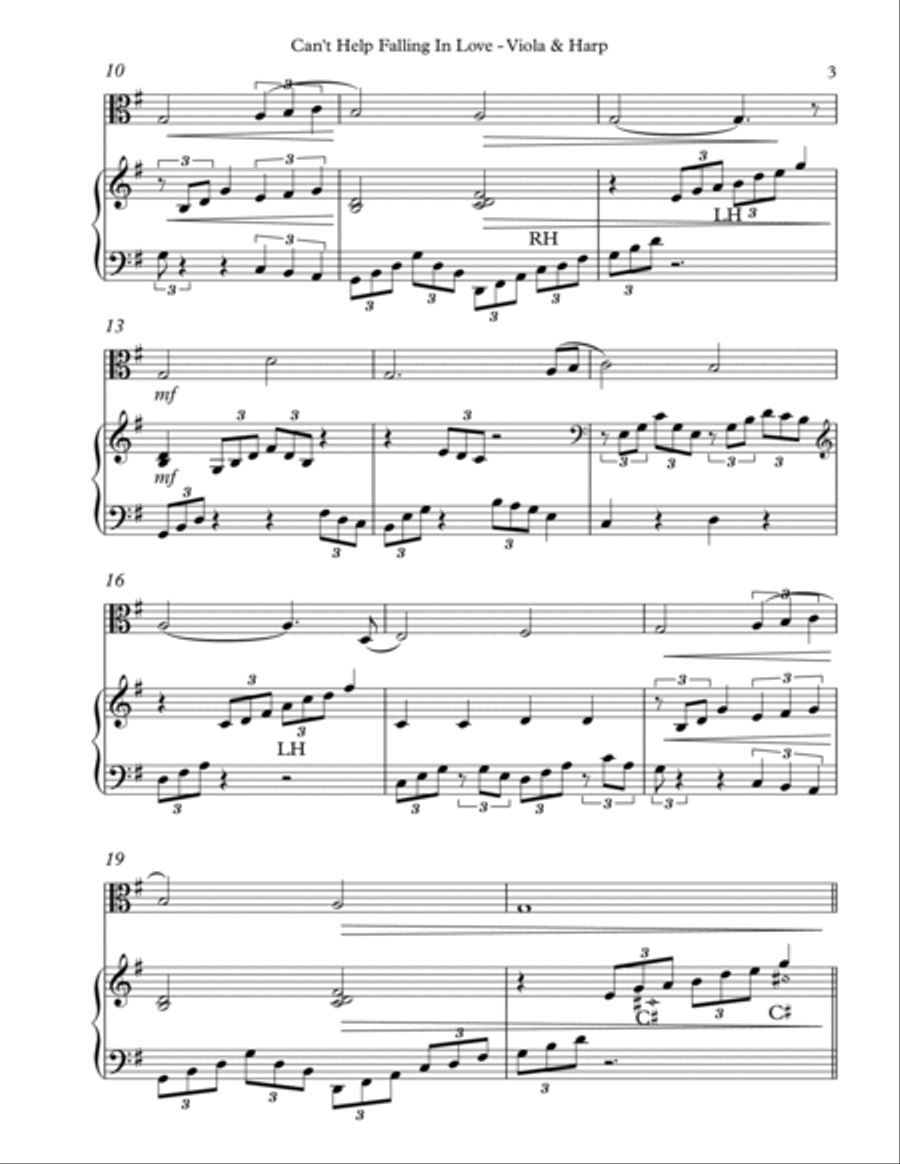 Can't Help Falling In Love String Duet scores gallery preview page 3