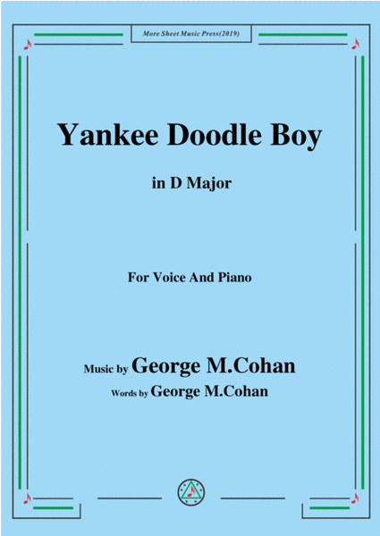 George M. Cohan-Yankee Doodle Boy,in D Major,for Voice&Piano image number null