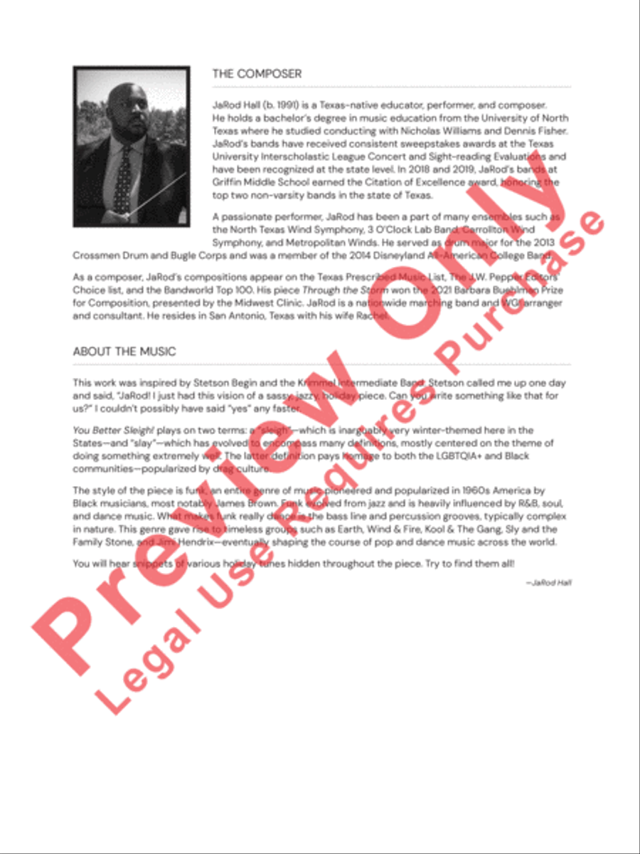 You Better Sleigh! You Better Sleigh! Concert Band scores gallery preview page 3